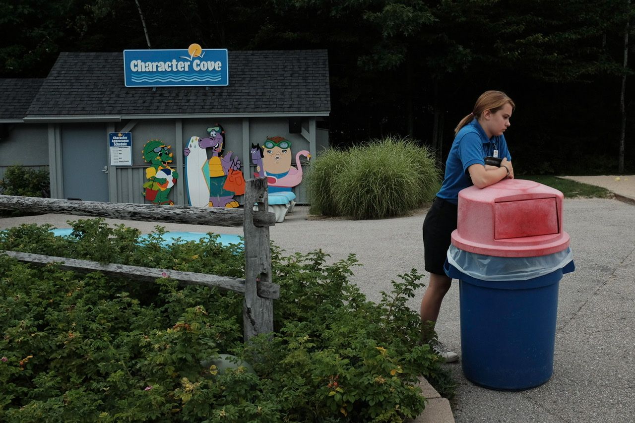 Park employee on break